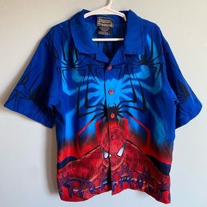 2004 Spiderman 2 button up shirt